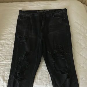 American eagle distressed mom jean